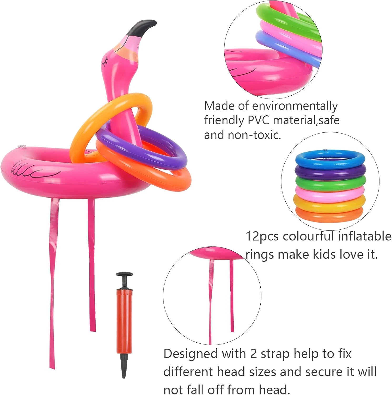 KATOOM 2 Set Inflatable Reindeer Antler Ring Toss Game, Inflatable Reindeer Antler Hat Christmas Ring Toss For Xmas Kids Adults Teens Party Favors Outdoor Indoor Family Accessrioes 8 KATOOM 2 Set Inflatable Reindeer Antler Ring Toss Game, Inflatable Reindeer Antler Hat Christmas Ring Toss For Xmas Kids Adults Teens Party Favors Outdoor Indoor Family Accessrioes - Image 6