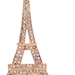 YAZILIND Jewelry Christmas Gift Rose Glaring Eiffel Tower Brooches And Pins Vintage
