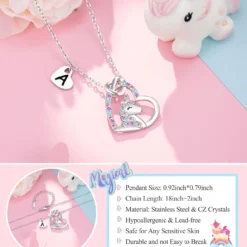 UNGENT THEM Silver Unicorn Letter Initial Necklaces For Girls Birthday Christmas Valentines Day Gifts 12 UNGENT THEM Silver Unicorn Letter Initial Necklaces For Girls Birthday Christmas Valentines Day Gifts -Xmas Mart Sales 71bvykZnBFL. AC UL1500