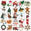 CHARLENT Christmas Temporary Tattoos For Kids - 148 PCS Christmas Individual Tattoos For Kids Christmas Xmas Party Favors, Stocking Stuffer, Christmas Eve Gift -Xmas Mart Sales 71cc40cpNPL. SL1300