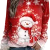 MYHALF Merry Christmas Shirt For Women Crewneck Funny Snowman Graphic Sweatshirt Casual Holiday Long Sleeve Tops -Xmas Mart Sales 71daLKY gpL. AC UL1500