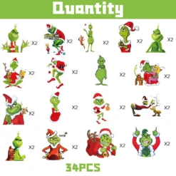 Grinch Christmas Birthday Party Supplies, 34Pcs Temporary Tattoos Party Favors, Removable Skin Safe, Fake Tattoo Stickers For Goody Bag Treat Bag Stuff For Christmas Birthday Party Gifts Add Some Magic To Your Look 11 Grinch Christmas Birthday Party Supplies, 34Pcs Temporary Tattoos Party Favors, Removable Skin Safe, Fake Tattoo Stickers For Goody Bag Treat Bag Stuff For Christmas Birthday Party Gifts Add Some Magic To Your Look -Xmas Mart Sales 71dbEXkbvTL. SL1500