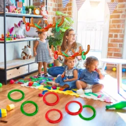 Christmas Inflatable Reindeer Antler Ring Toss Game - Christmas Party Games,Inflatable Reindeer Antler Hat With Rings -Xmas Mart Sales 71dgKUSHcL. AC SL1500