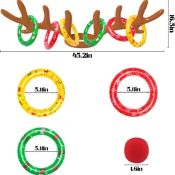 H-Style Christmas Games, 2 Sets Reindeer Antler Ring Toss Game For Christmas Party Games And Holiday Games Family Christmas Inflatable Reindeer Ring Toss Party Games -Xmas Mart Sales 71dh42BgKGL. AC SL1500
