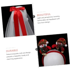 Toddmomy 1 Set Veil Bow Antler Headband Bride Veils For Wedding Nativity Costumes For Xmas Headwear Reindeer Costume Headdress Christmas Headdress Girls Veil Headband Mesh -Xmas Mart Sales 71djkzz0k4L. SL1500