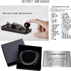 TOLOWOBK Inspirational Gifts For Men Morse Code Bracelets, Leather Bracelet For Mens Sobriety Gifts With Wallet Card, Unique Birthday Christmas Gifts For Him Men Dad Son Husband Black Cuff Bangle 14 TOLOWOBK Inspirational Gifts For Men Morse Code Bracelets, Leather Bracelet For Mens Sobriety Gifts With Wallet Card, Unique Birthday Christmas Gifts For Him Men Dad Son Husband Black Cuff Bangle -Xmas Mart Sales 71dySlisYaL. AC UL1500
