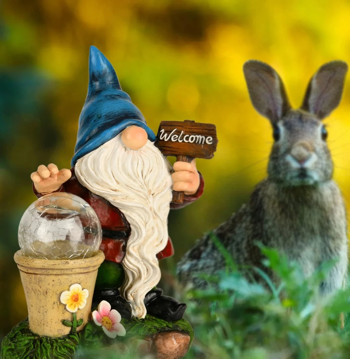 DiliComing Garden Gnomes Outdoor Statues - Gnome Decorations For Home, Christmas Resin Gnome Figurine With Solar Light, Yard Gnome Ornament, For Thanksgiving And Christmas 9 DiliComing Garden Gnomes Outdoor Statues - Gnome Decorations For Home, Christmas Resin Gnome Figurine With Solar Light, Yard Gnome Ornament, For Thanksgiving And Christmas - Image 7