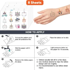GENERIC Caticorn Temporary Tattoos Birthday Party Supplies Decorations 96PCS Cat Unicorn Tattoos Stickers Cute Party Favors Kids Girls Boys Gifts Classroom School Prizes Themed Christmas -Xmas Mart Sales 71fIHxFW0YL. AC SL1500