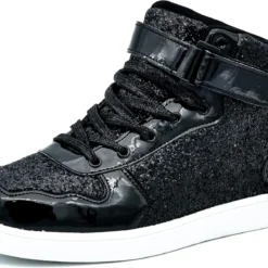 Wooowyet Glitter Shoes Kids High Top Sneakers For Boys Girls Gift Party Birthday Christmas Halloween