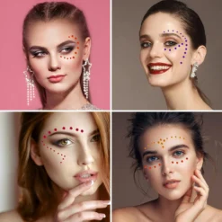 Noctilucent Self-Adhesive Rhinestone Stickers 15 Colors 900 Pcs Luminous Face Gems DIY Face Stickers Body Jewels In 3 Size For Nail, Crafts, Body, Festival, Christmas, Carnival,Makeup (Normal) -Xmas Mart Sales 71gCcQlTcfS. AC SL1500