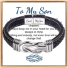 To My Son/Grandson Bracelet, Forever Linked Together Braided Leather Bracelet, Stainless Steel Magnetic Closure Leather Knot Cuff Wristband, Back To School Gifts Christmas Gifts Birthday Gifts 1 To My Son/Grandson Bracelet, Forever Linked Together Braided Leather Bracelet, Stainless Steel Magnetic Closure Leather Knot Cuff Wristband, Back To School Gifts Christmas Gifts Birthday Gifts -Xmas Mart Sales 71gIAk68sEL. AC UL1500