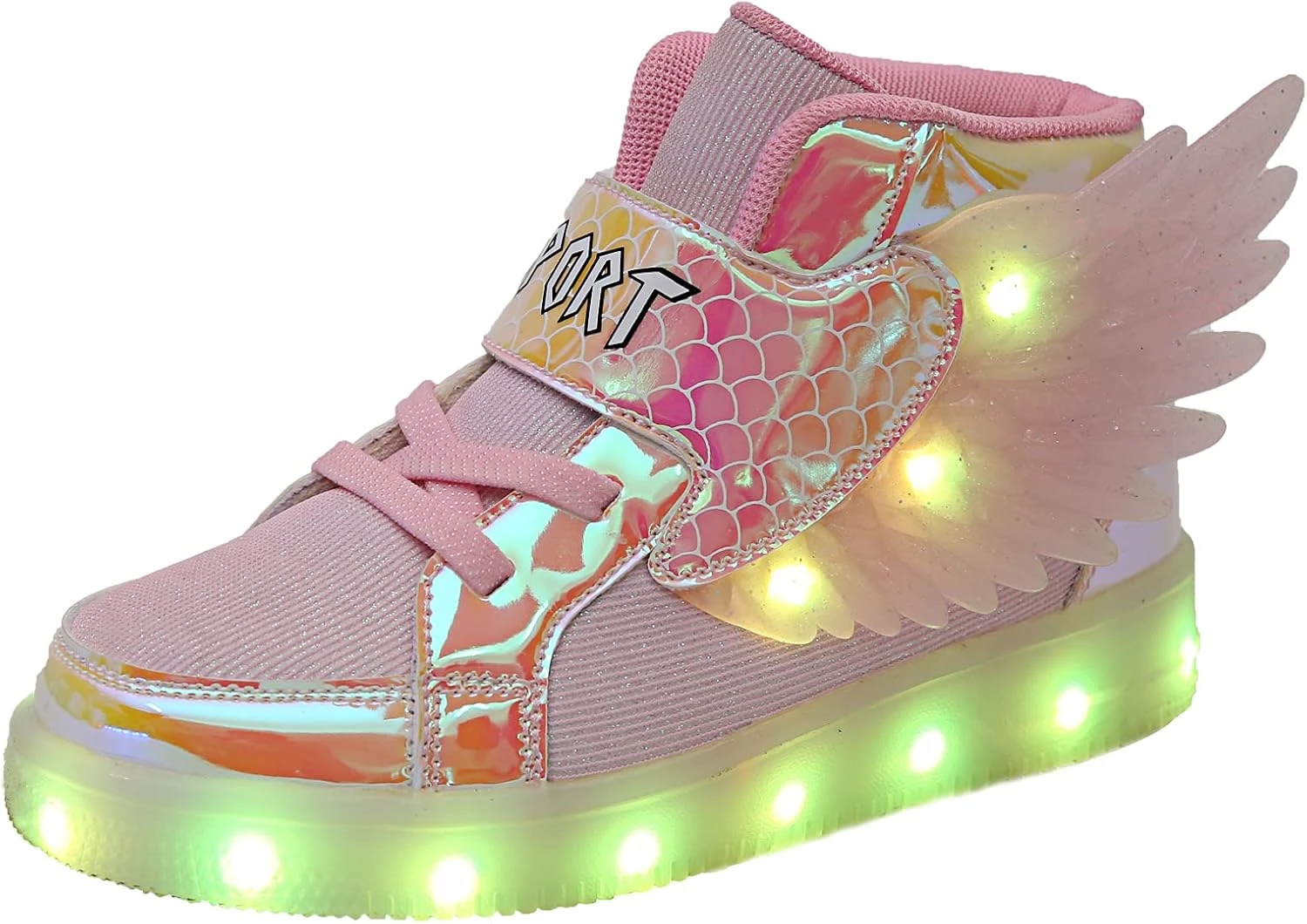 BFOEL Kids Light Up Shoes LED USB Charging Flashing High-top Wings Sneakers Boys Girls Trainers For Festivals Halloween Christmas New Year Party Great Gift 3 BFOEL Kids Light Up Shoes LED USB Charging Flashing High-top Wings Sneakers Boys Girls Trainers For Festivals Halloween Christmas New Year Party Great Gift
