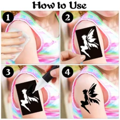 Sixberry 20 Sheets Temporary Tattoos Stencils For Kids, Glitter Henna Face Body Paint Stencil Kit, Girls Flowers Mermaid Boys Dragon Airbrush Art Tattoo For Birthday Halloween Christmas Party Favors -Xmas Mart Sales 71gfVz1OCYL. SL1500