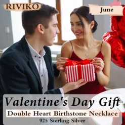 RIVIKO Heart Birthstone Pendant Necklace For Women 925 Sterling Silver Zirconia Necklaces Christmas Valentine's Mothers Day Jewelry Gifts For Girls Mother Wife -Xmas Mart Sales 71h8vuGORiL. AC UL1200