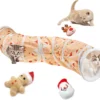 Vehomy 4Pcs Christmas Cat Toys Set - Cat Christmas Tunnel Kitten Xmas S Shape Tube Tunnel With Ball Cat Christms Catnip Toys Cat Gingerbread Man Toy Cat Santa Claus Toy Cat Elk Toy -Xmas Mart Sales 71i8sbl39JL. AC SL1500