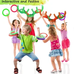 TURNMEON 3 Pack Inflatable Reindeer Antler Ring Toss Game For Christmas Holiday Thanksgiving Xmas Party Game Headband Inflatable Toys For Holiday Family School Photo Props Game(3 Antlers, 12 Rings) 10 TURNMEON 3 Pack Inflatable Reindeer Antler Ring Toss Game For Christmas Holiday Thanksgiving Xmas Party Game Headband Inflatable Toys For Holiday Family School Photo Props Game(3 Antlers, 12 Rings) -Xmas Mart Sales 71iIilXlwWL. AC UL1500