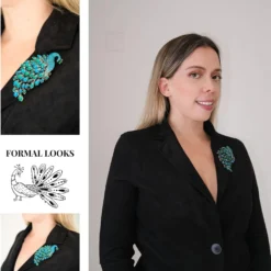 GENERIC FABMODE Rhinestone Peacock Brooch Pin, Handmade Exquisite Exaggerated Jewelry Big Blue Green Crystal Bird Animal Brooches Lapel Collar Suit Shirt Coat Pins Elegant Dress Accessories Wedding Christmas Birthday Valentine Jewelry Gift For Women Fashion Girls Mom Girlfriend -Xmas Mart Sales 71iQdV91L. AC UL1500