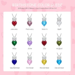 CDE Princess Queen Crown Necklace For Girls Women Love Heart Pendant Necklaces With Birthstone Crystal, Christmas Valentine’s Day Birthday Party Jewelry Gifts For Daughter Granddaughter Niece Teen Girl -Xmas Mart Sales 71iTKx NpOL. AC UL1500