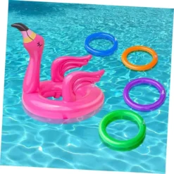 NOLITOY Toss Hoop Game 6 Sets Flamingo Ferrule Summer Rings Basketball Toys Christmas Toys Hoop Ring Toss Game Ring Toss Game Toy Kid Ring Toss Game Toy Flamingo Throwing Ring Toy -Xmas Mart Sales 71iifB0kanL. AC SL1266