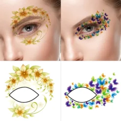 Eye Shadow Stickers Eyeliner Decals Butterfly Flowers Temporary Tattoo Face Eyeshadow Makeup Transfer Stickers For Women Girls Halloween Carnival Christmas Masquerade Party -Xmas Mart Sales 71jVXz3UXTL. SL1500