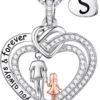 Iefil Gifts For Daughter From Dad - 925 Sterling Silver Heart Pendant Initial Necklace Daughter Gifts From Dad Christmas Birthday Gifts For Daughter Teen Girl Jewelry Gifts