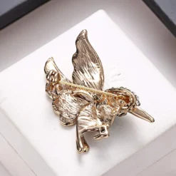 AILUOR Antique Gold Tone Enamel Bird Hummingbird Multi Color Austrian Crystal Pin Brooch Jewelry For Women Christmas Gift -Xmas Mart Sales 71keXiXGAGL. AC UL1500