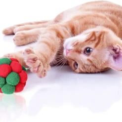 6 Pieces Christmas Cat Toy Balls With Bell, 2 Sizes Soft Fuzzy Cat Ball Toy Colorful Built In Bell Kitten Toy Interactive Cat Toys For Cats And Kittens -Xmas Mart Sales 71l0 NC7lL. AC SL1500