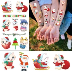 Christmas Temporary Tattoo Santa Claus Kids Tattoo Stickers 116 Pieces Waterproof Reindeer Candy Tree Socks Fake Tattoos Decoration For Girls Christmas Gift Makeup Party Face Body Tattoo Accessories 14 Christmas Temporary Tattoo Santa Claus Kids Tattoo Stickers 116 Pieces Waterproof Reindeer Candy Tree Socks Fake Tattoos Decoration For Girls Christmas Gift Makeup Party Face Body Tattoo Accessories -Xmas Mart Sales 71mSmkyEuHL. SL1000