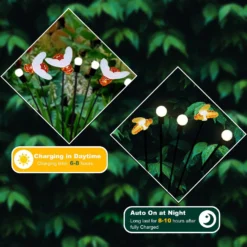 New Designed 4 Packs 40 LED Swaying Solar Firefly Lights, 8 Modes Solar Swaying Lights For Outdoor Garden Decor, Waterproof Outdoor Solar Garden Lights For Christmas Yard Patio Pathway Decorations -Xmas Mart Sales 71mf5Op7EsL. AC SL1500