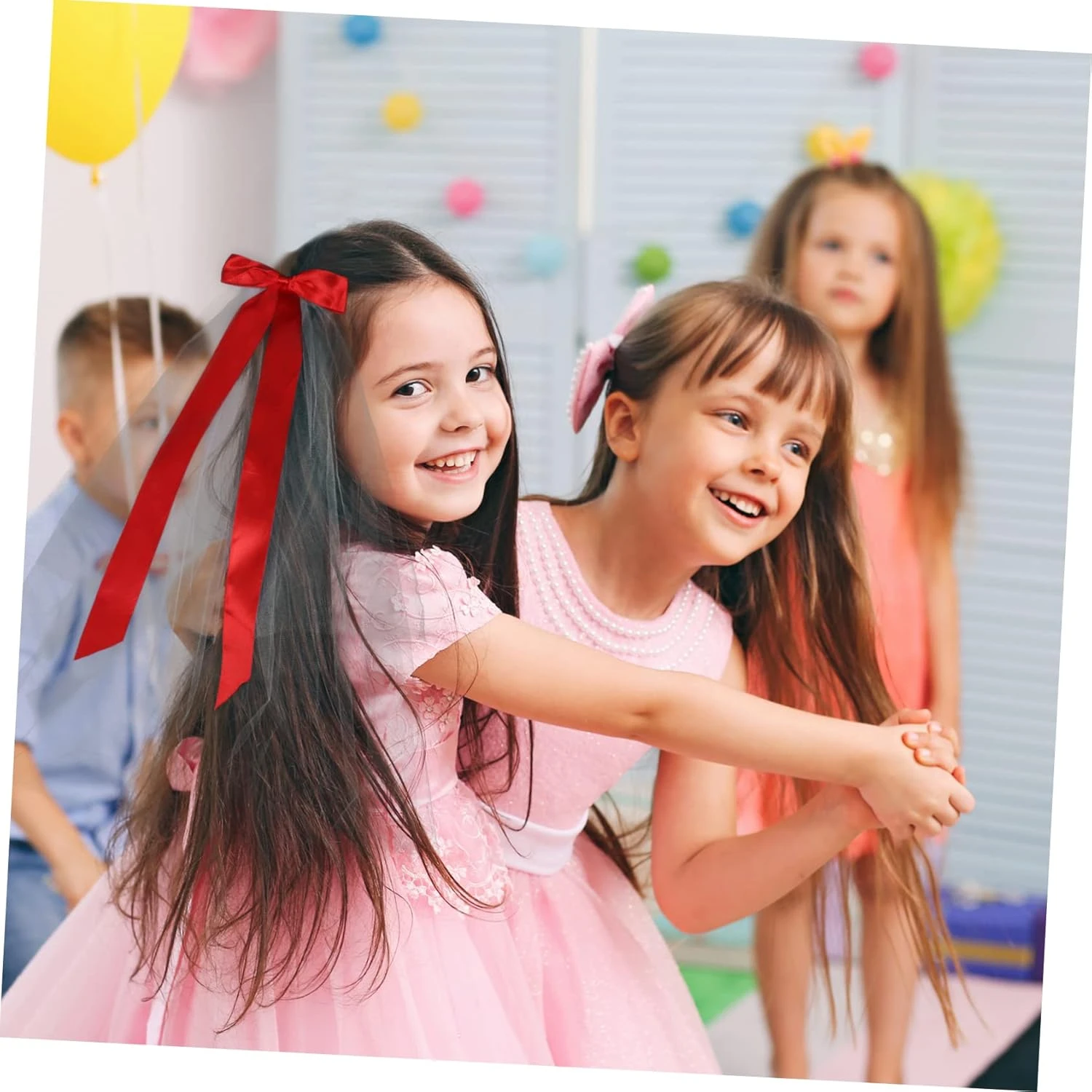 Amosfun 1 Set Veil Bow Girls Headband Costumes For Girls Womens Head Bands Jungle Animal Headbands Christmas Veil Christmas Head Boppers Girls Veil Headband Christmas Veil Bow Headwear 4 Amosfun 1 Set Veil Bow Girls Headband Costumes For Girls Womens Head Bands Jungle Animal Headbands Christmas Veil Christmas Head Boppers Girls Veil Headband Christmas Veil Bow Headwear - Image 2