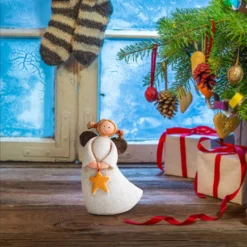 Angel Christmas Ornament Cute Memorial Statue Cherubs Angels Resin Garden Statue Figurine Indoor Outdoor Home Garden Decoration Wing Angel Statue Sculpture Memorial Statue Arched Crystal Curtain -Xmas Mart Sales 71naqw6wlLL. AC SL1500