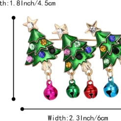 BriLove Women's Vintage Inspired Crystal Merry Christmas Holiday Wreath Brooch Pin -Xmas Mart Sales 71nkutJw4 L. AC UL1500