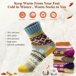 FYC Women Socks Winter - Gifts For Women - Warm Thick Soft Wool Socks Christmas Gifts Socks Cozy Crew Socks -Xmas Mart Sales 71oWctDkLpL. AC UL1200