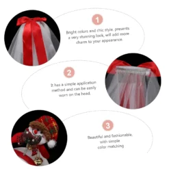 Toddmomy 1 Set Veil Bow Antler Headband Bride Veils For Wedding Nativity Costumes For Xmas Headwear Reindeer Costume Headdress Christmas Headdress Girls Veil Headband Mesh -Xmas Mart Sales 71oiLhq8q1L. SL1500