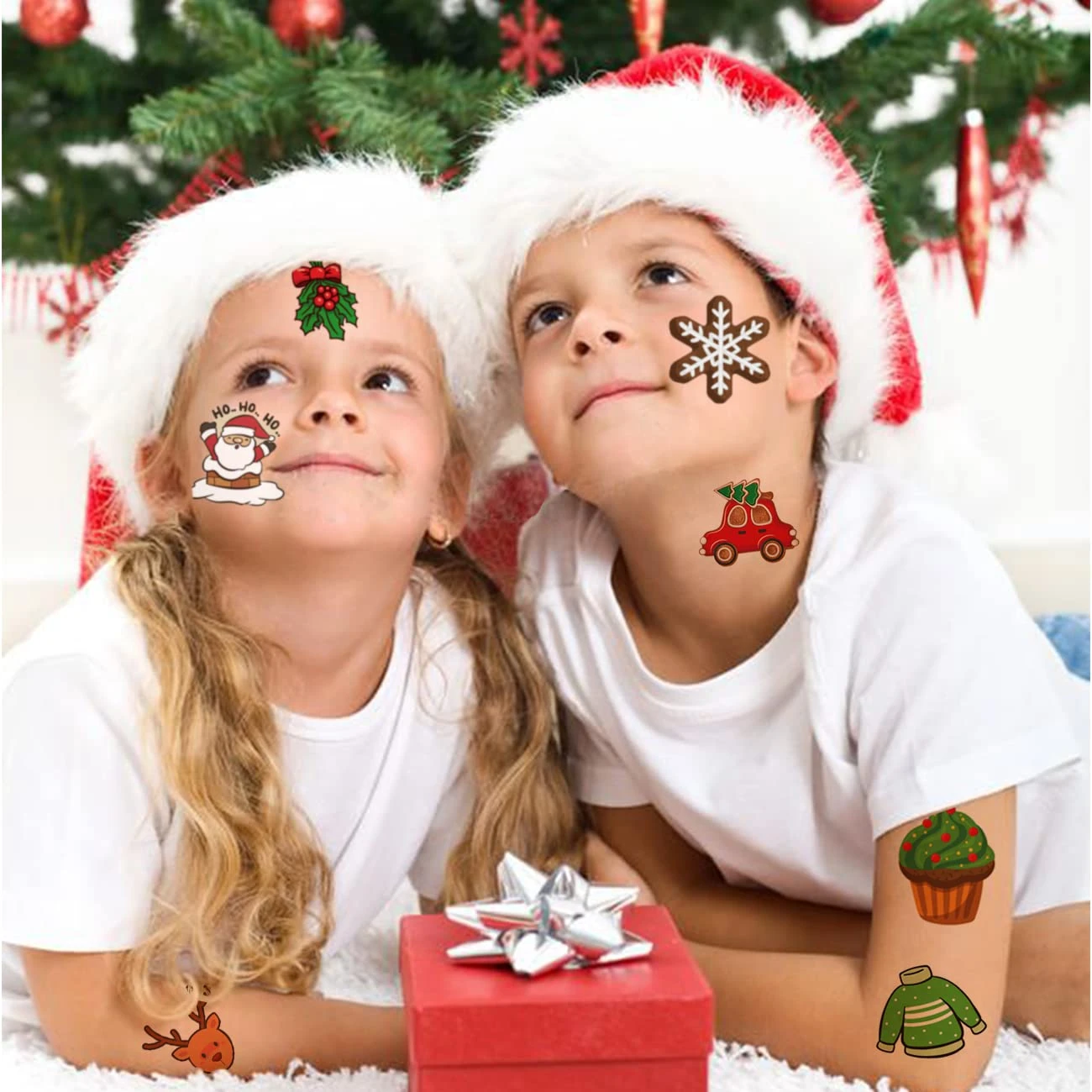 CHARLENT Christmas Temporary Tattoos For Kids - 148 PCS Christmas Individual Tattoos For Kids Christmas Xmas Party Favors, Stocking Stuffer, Christmas Eve Gift 7 CHARLENT Christmas Temporary Tattoos For Kids - 148 PCS Christmas Individual Tattoos For Kids Christmas Xmas Party Favors, Stocking Stuffer, Christmas Eve Gift - Image 5