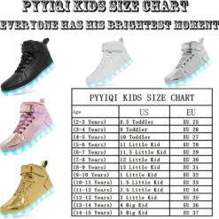 PYYIQI Led Light Up Shoes For Kids High Top Sneakers For Boys Girls Hip-Hop Dancing Shoes For Halloween Christmas Party With USB Charging -Xmas Mart Sales 71p0M8ZNSFS. AC UL1500