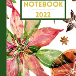 Notebook 2022: Watercolor Elegant Christmas Themed Notebook Lined Journal 2022 Calendar Paperback – December 4, 2021
