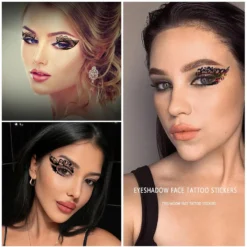 10 Sheets Eyeshadow Face Tattoo Stickers For Women's Makeup, Waterproof Transfer Lace Eye Shadow Eyeliner Tattoos For Halloween Christmas Stage Masquerade Party 12 10 Sheets Eyeshadow Face Tattoo Stickers For Women's Makeup, Waterproof Transfer Lace Eye Shadow Eyeliner Tattoos For Halloween Christmas Stage Masquerade Party -Xmas Mart Sales 71pvXu6gaL. SL1500