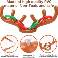 MeOkey Christmas Inflatable Reindeer Antler Ring Toss Game, 2 Reindeer Antler Hat With 8 Rings For Xmas Holiday Family Party Kids Adults Fun Games -Xmas Mart Sales 71qLsAUBDL. AC SL1500