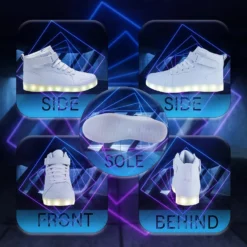 PYYIQI Led Light Up Shoes For Kids High Top Sneakers For Boys Girls Hip-Hop Dancing Shoes For Halloween Christmas Party With USB Charging -Xmas Mart Sales 71qT1LJzCkL. AC UL1500