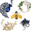 5 Pieces Vintage Elegant Animal Style Flower Shape Brooch Set For Women - Honey Bee Peacock Leaf Bouquet - Colorful Crystal Insect Pin Accessory For Women Girls Kids Birthday Christmas Gifts 1 5 Pieces Vintage Elegant Animal Style Flower Shape Brooch Set For Women - Honey Bee Peacock Leaf Bouquet - Colorful Crystal Insect Pin Accessory For Women Girls Kids Birthday Christmas Gifts -Xmas Mart Sales 71qd7kpA L. AC UL1001
