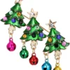 BriLove Women's Vintage Inspired Crystal Merry Christmas Holiday Wreath Brooch Pin -Xmas Mart Sales 71r93HLB7L. AC UL1500