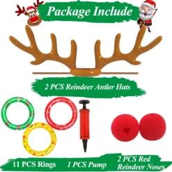 Inflatable Reindeer Antler Ring Toss Game, Antler Ring Toss Game For Kids Adults, 2Sets Christmas Party Ring Toss Games For Xmas Party Fun Games -Xmas Mart Sales 71s3JnLHoL. AC SL1500
