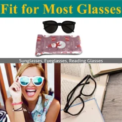 Glasses Pouch Eyeglasses Case - Christmas Holiday Season Squeeze Top Sunglasses Pouch Portable Microfiber Pouch For Women -Xmas Mart Sales 71sLk7 msML. AC UL1200