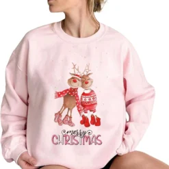 Pitauce 2023 Merry Christmas Sweatshirt For Women Girls Cute Xmas Graphic Plus Size Shirts Long Sleeve Crewneck Pullover Tops 7 Pitauce 2023 Merry Christmas Sweatshirt For Women Girls Cute Xmas Graphic Plus Size Shirts Long Sleeve Crewneck Pullover Tops -Xmas Mart Sales 71sOILXnCnL. AC UL1500
