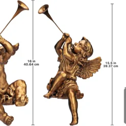 Design Toscano Christmas Decorations-Trumpeting Boy And Girl Of St. Peters Square-Holiday Angel Statue, Set Of 2, Gold, 2 Count 22 Design Toscano Christmas Decorations-Trumpeting Boy And Girl Of St. Peters Square-Holiday Angel Statue, Set Of 2, Gold, 2 Count -Xmas Mart Sales 71se JBg9FL. AC SL1500