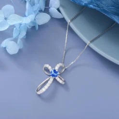 Sterling Silver Cross Necklace For Women Birthstone/Opal/Turquoise/Moonstone/Simulated Diamond/Moss Agate/Freshwater Pearl Necklace Jewelry - Birthday Gift Christmas Gift -Xmas Mart Sales 71tH64bnML. AC UL1500
