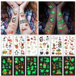 Awinmay Luminous Christmas Temporary Tattoos For Kids - 120 Pieces Christmas Glow In The Dark Tattoos For Boys And Girls,Christmas Gifts Christmas Party Favors For Kids Goody Bag Stuffers 10 Sheets -Xmas Mart Sales 71uQWv9VWgL. SL1000