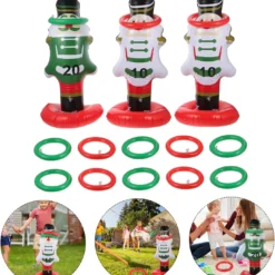 VANZACK 1 Set Toys For Outside Indoor Outdoor Ring Toy Cartoon Decorate Ferrule Nutcrackers Ring Toss Inflatable Nutcracker Christmas Parent-Child Christmas Toys Party Supplies -Xmas Mart Sales 71uwskcMB5L. AC SL1500