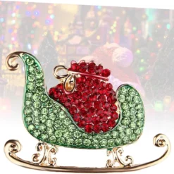 HAPINARY Christmas Brooch Sleigh Brooch Women Breastpin Brooch Pin Sled Rhinestones Corsage Miss Women Brooch -Xmas Mart Sales 71uyLR20nGL. AC UL1262